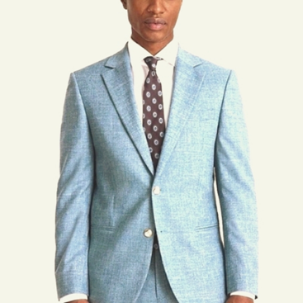 VITALE BARBERIS CANONICO/J. HILBURN CUSTOM DRESS SUIT-41(J)/33/34(P)-Sky-Blue